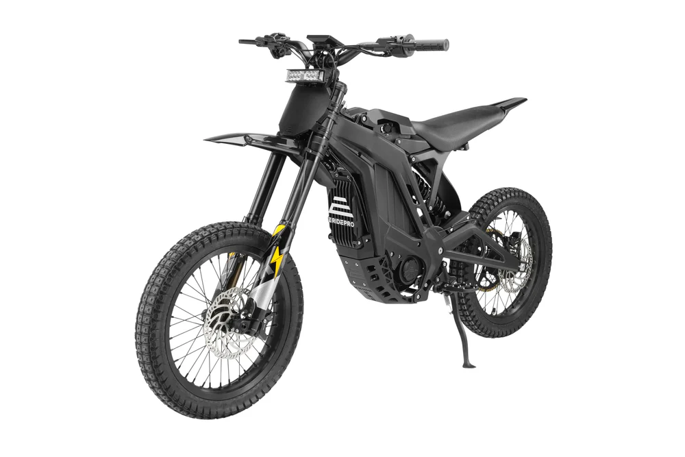 E Ride Pro SE 10kw Electric Dirt Bike in action on a versatile trail or urban setting.