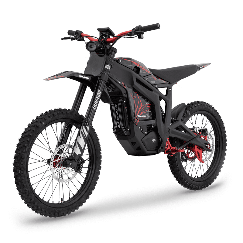 Talaria Sting R MX4 Expert electric dirt bike in action on a challenging European off-road trail.