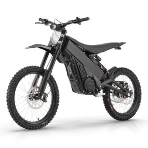 Talaria xXx Edition electric dirt bike riding on an off-road trail in Europe