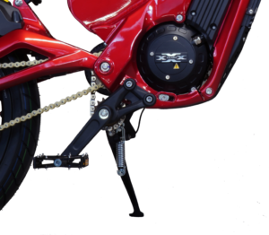 Talaria xXx Edition electric dirt bike riding on an off-road trail in Europe